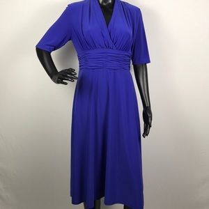 [Evan Picone] Pleated Empire Waist Dress
